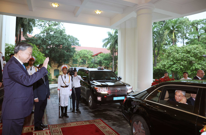 Presidente de Duma Estatal de Rusia concluye con éxito su visita oficial a Vietnam. (Foto: VNA)