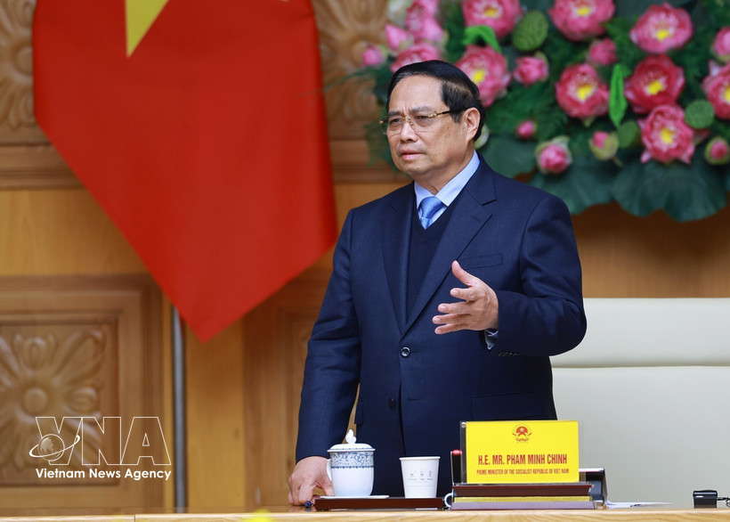 El primer ministro de Vietnam, Pham Minh Chinh, se reúne en Hanoi con una delegación de 37 empresas japonesas (Foto: VNA)