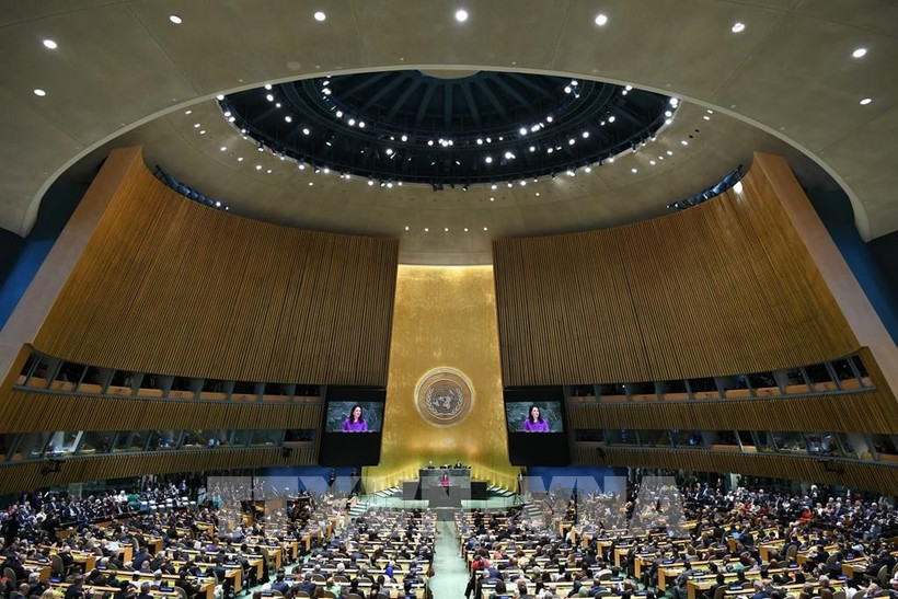El plenario del 80.° período de sesiones de la Asamblea General de la ONU en Nueva York. (Foto: VNA)