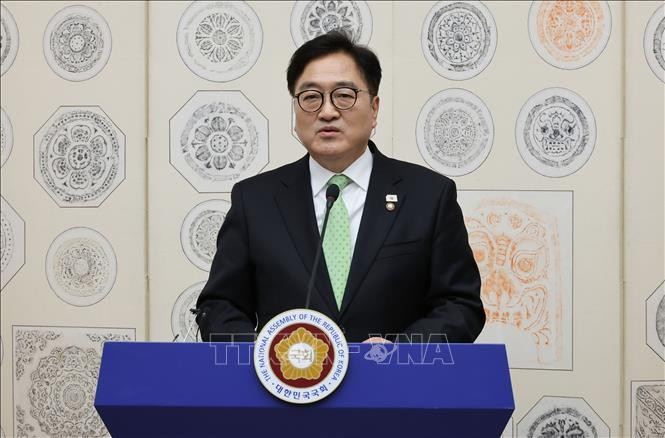 El presidente de la Asamblea Nacional de Corea del Sur, Woo Won Shik. (Foto: Yonhap/VNA)