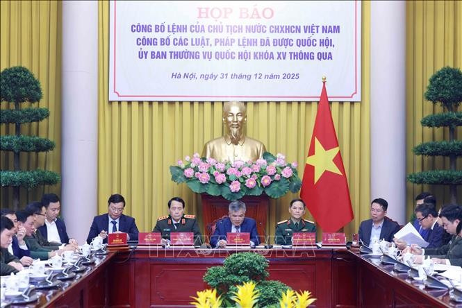 La conferencia de prensa. (Foto: VNA)