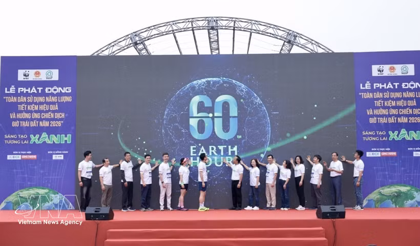 Ceremonia de lanzamiento del Movimiento Nacional para el Uso Eficiente y Ahorrativo de la Energía y Respuesta a la Campaña de la Hora del Planeta 2026. Foto: VNA