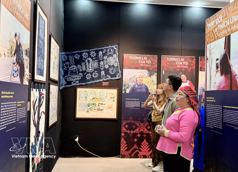 La exposición titulada “Sembrar lo verde en la cima de las nubes” (Foto: VNA)