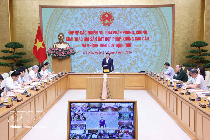 El viceprimer ministro de Vietnam, Tran Hong Ha, exige una gestión estricta y medidas drásticas contra la pesca ilegal. (Foto: VNA)