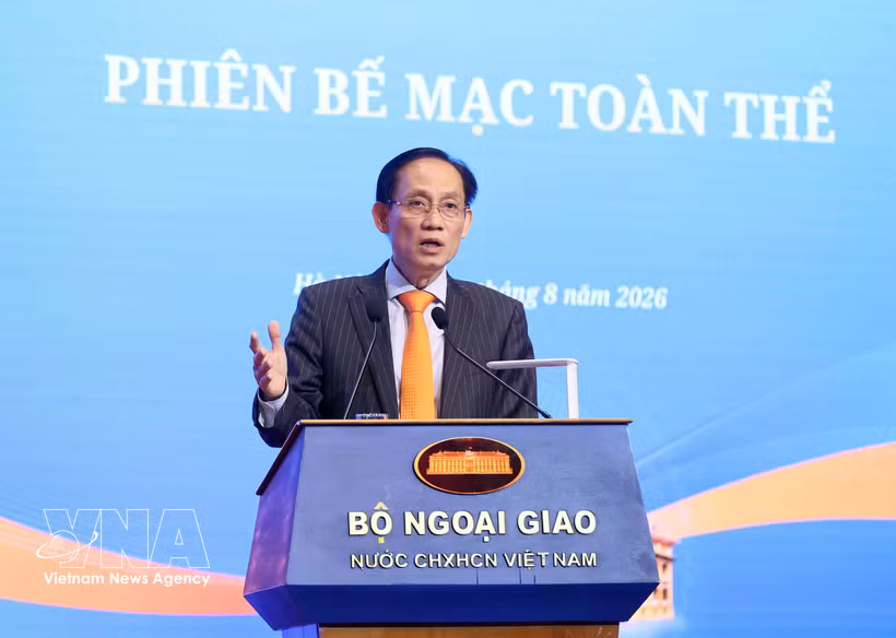 El miembro del Buró Político y ministro de Relaciones Exteriores, Le Hoai Trung. (Foto: VNA)