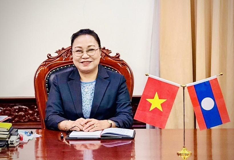 La embajadora laosiana en Hanoi, Khamphao Ernthavanh (Foto: VNA)