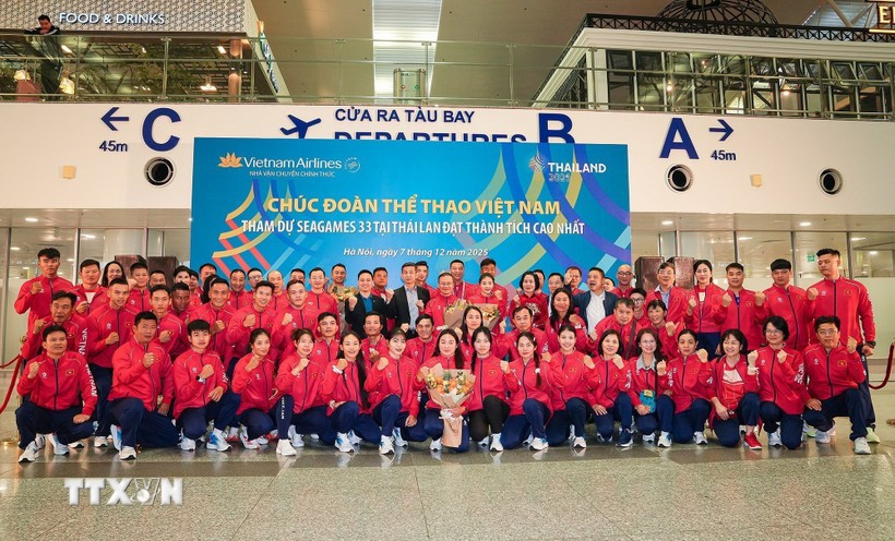 La delegación deportiva de Vietnam que participará en los XIII Juegos Paralímpicos del Sudeste Asiático (ASEAN Para Games 13). (Foto: VNA)