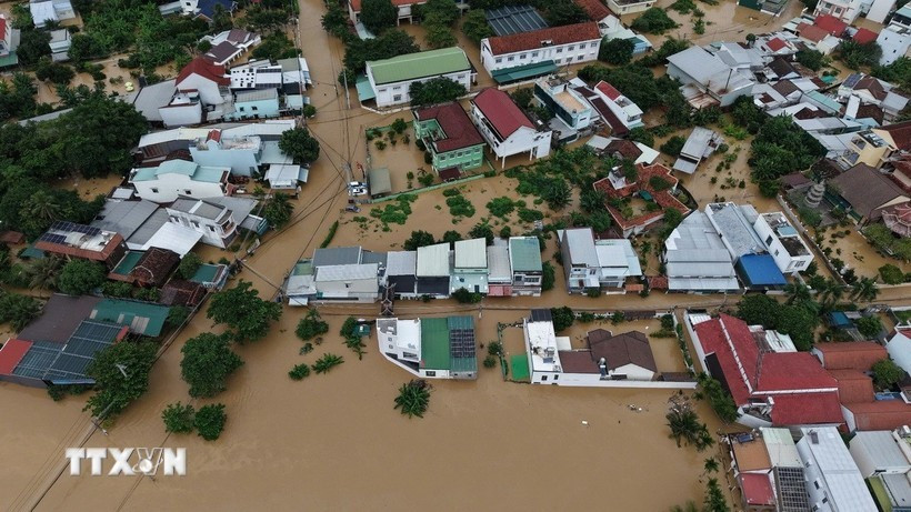 Inundaciones en la provincia de Khanh Hoa. (Foto: VNA)