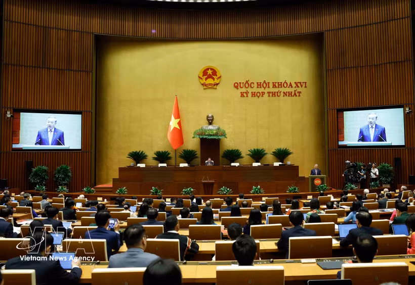 El secretario general del Partido Comunista de Vietnam, To Lam, en la sesión inaugural del primer período de sesiones de la Asamblea Nacional de Vietnam de la XVI legislatura. (Foto: VNA)