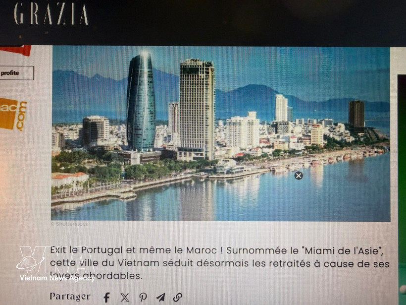 Da Nang, conocida como la "Miami de Asia", gana atractivo entre los jubilados franceses. Foto: VNA
