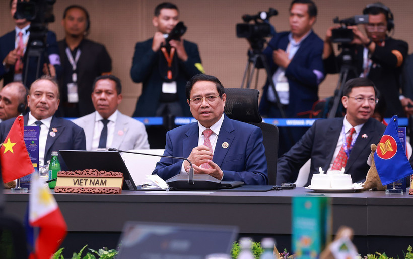 El primer ministro de Vietnam, Pham Minh Chinh, en la Cumbre ASEAN - Australia. (Foto: VNA)