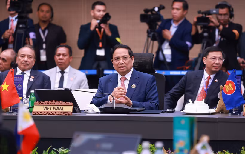 El primer ministro de Vietnam, Pham Minh Chinh, en la Cumbre ASEAN - Australia. (Foto: VNA)