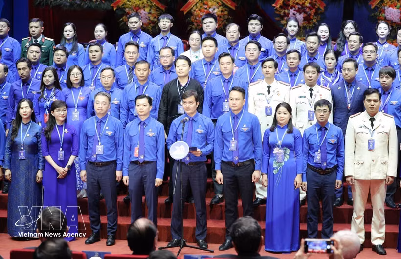 Clausura el XIII Congreso Nacional de la Unión de Jóvenes Comunistas de Vietnam (Foto: VNA)