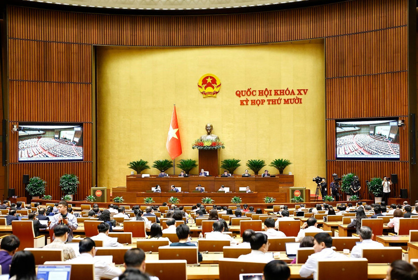 El décimo período de sesiones de la XV Legislatura de la Asamblea Nacional de Vietnam. (Foto: VNA)
