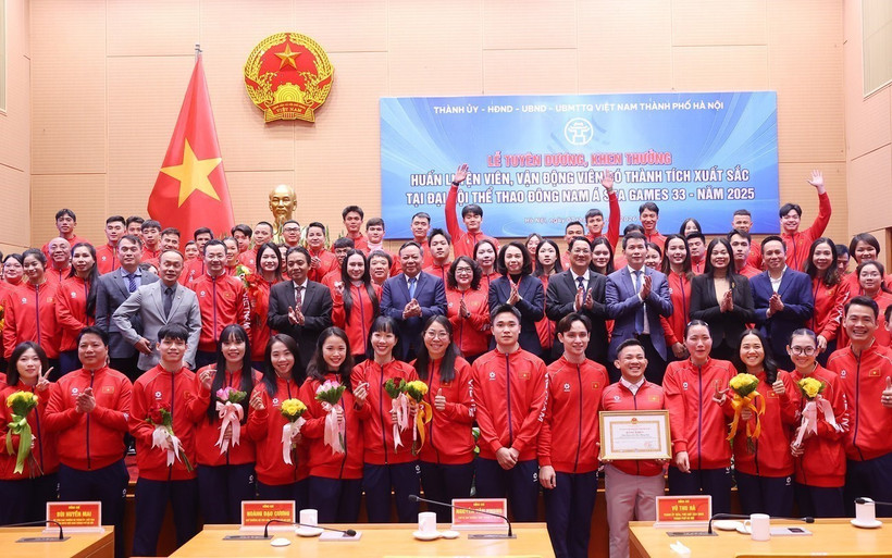 Hanoi honra a atletas y entrenadores destacados en los SEA Games 33 (Foto: VNA)