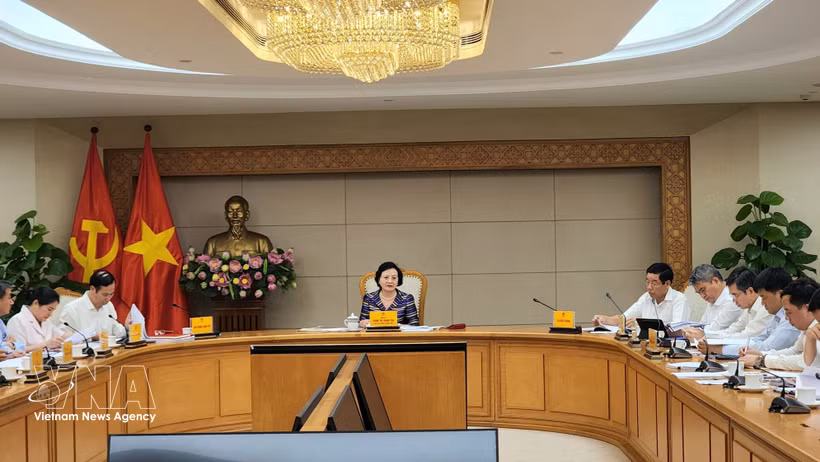 La viceprimera ministra de Vietnam, Pham Thi Thanh Tra, insta a acelerar la implementación de mecanismos específicos para la identificación de restos de mártires. (Foto: VNA)