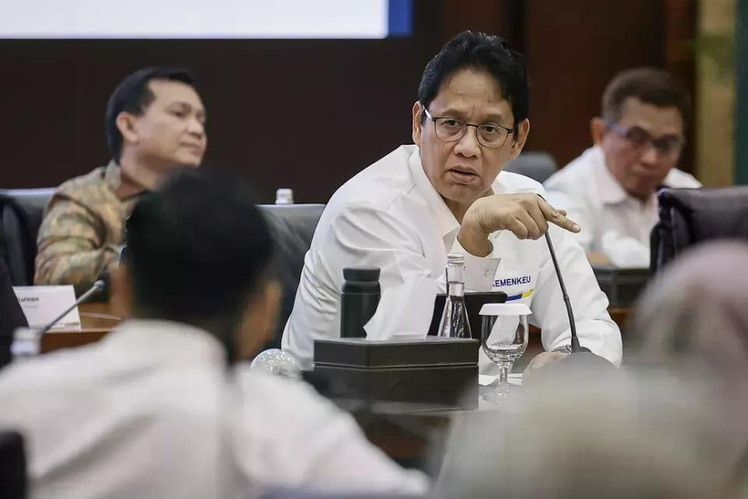 El Ministro de Finanzas, Purbaya Yudhi Sadewa, asiste a la audiencia de quejas del Canal de Desbloqueo del Grupo de Trabajo P2SP en el Edificio del Ministerio de Finanzas en Yakarta, el 26 de enero de 2026. (Foto: Antara)