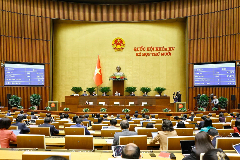 Asamblea Nacional de Vietnam aprueba las leyes de Planificación y Seguro de Depósitos. (Foto: VNA)
