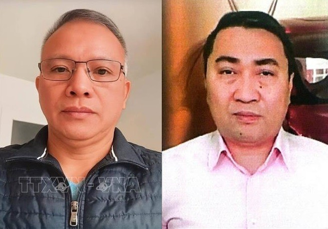 Le Trung Khoa (derecha) y Nguyen Van Dai (Foto: VNA)
