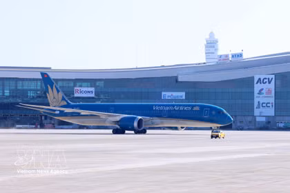 Vietnam Airlines utiliza aviones Boeing 787 de fuselaje ancho en rutas con alta demanda (Fuente: VNA)
