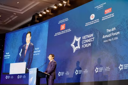 El viceprimer ministro de Vietnam, Nguyen Van Thang, habla en la cita (Fuente: vneconomy.vn)
