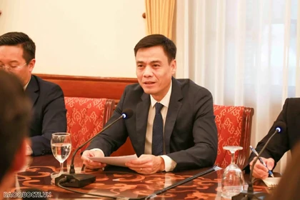 El viceministro de Relaciones Exteriores de Vietnam, Dang Hoang Giang, habla en la cita (Fuente: baoquocte.vn)