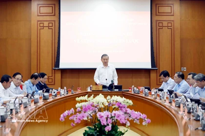 El secretario general To Lam habla en la cita (Fuente: VNA)