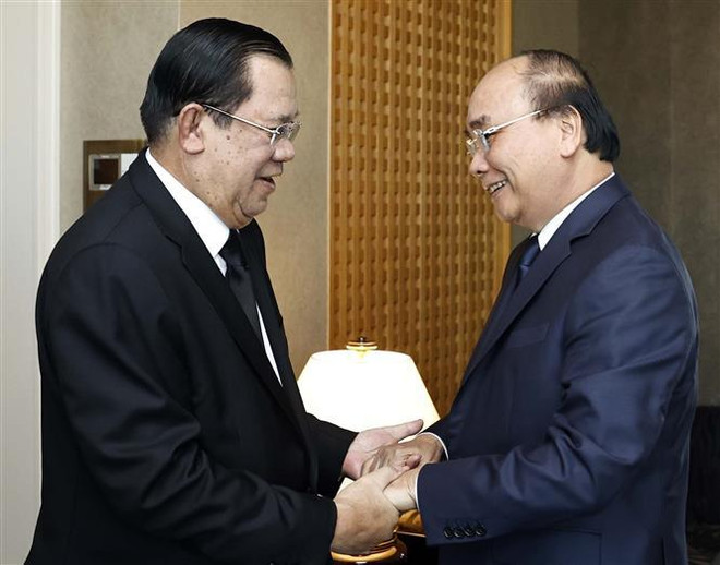 Presidente vietnamita se reúne con líderes que asisten al funeral del difunto expremier japonés ảnh 1 Presidente vietnamita se reúne con líderes que asisten al funeral del difunto expremier japonés ảnh 1