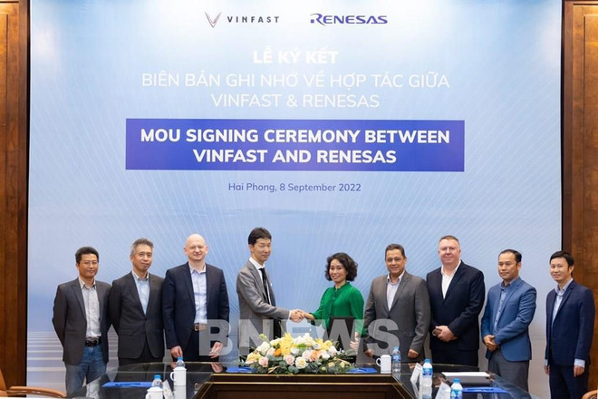 VinFast coopera con grupo japonés Renesas para fabricar vehículos eléctricos ảnh 1 VinFast coopera con grupo japonés Renesas para fabricar vehículos eléctricos ảnh 1