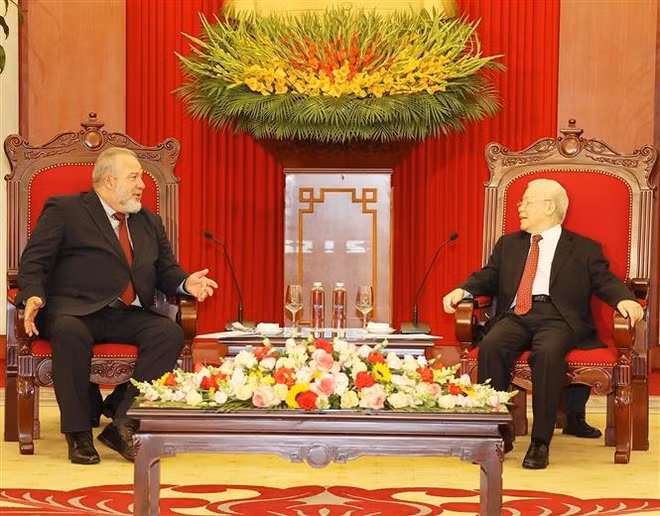 Máximo dirigente partidista de Vietnam reafirma solidaridad invariable con Cuba ảnh 1