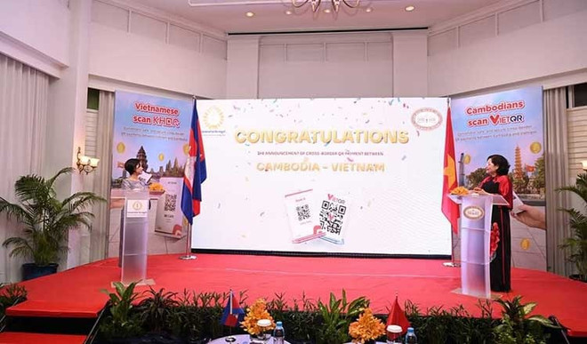 Lanzan sistema de pago transfronterizo de QR Vietnam - Camboya ảnh 2 Lanzan sistema de pago transfronterizo de QR Vietnam - Camboya ảnh 2