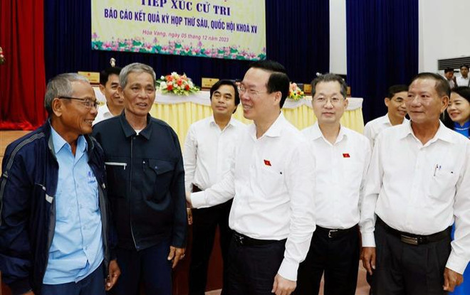 Presidente de Vietnam se reúne con votantes en ciudad de Da Nang ảnh 1