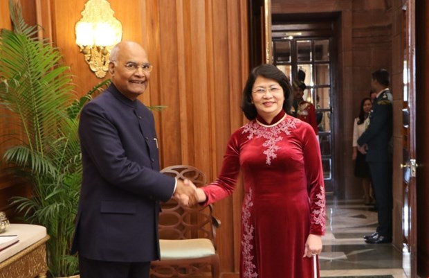 Vicepresidenta de Vietnam se entrevista con presidente de la India ảnh 1 Vicepresidenta de Vietnam se entrevista con presidente de la India ảnh 1