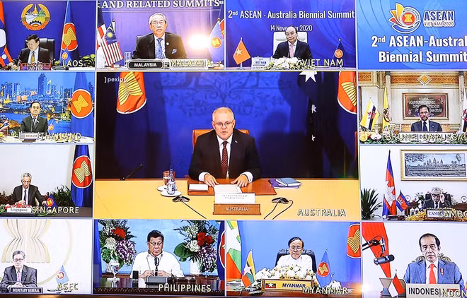 Efectúan segunda Cumbre ASEAN-Australia en línea ảnh 1