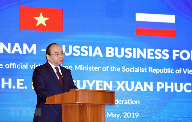 Premier vietnamita asiste al Foro Empresarial Vietnam-Rusia ảnh 1 Premier vietnamita asiste al Foro Empresarial Vietnam-Rusia ảnh 1