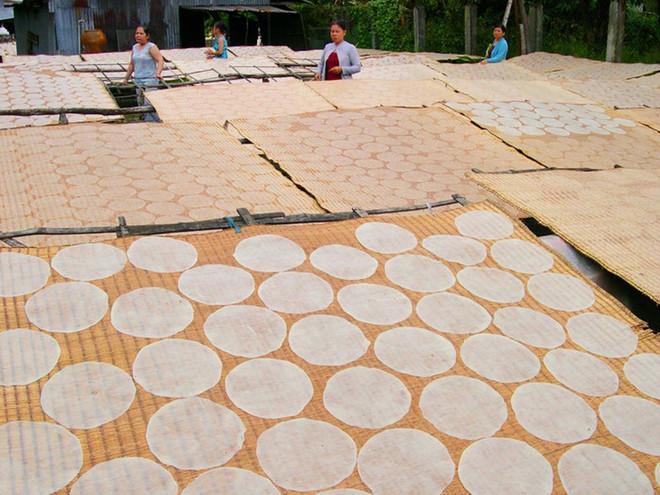 Aldea de papeles de arroz en Delta del río Mekong en Vietnam ảnh 1
