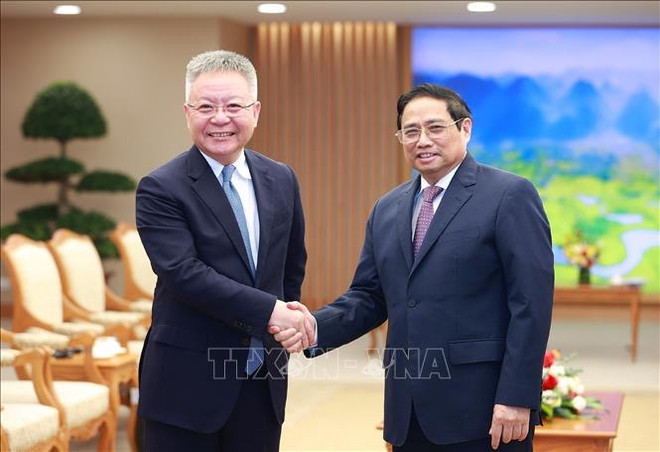 Premier vietnamita recibe al secretario del Comité Partidista de provincia china de Hainan ảnh 1 Premier vietnamita recibe al secretario del Comité Partidista de provincia china de Hainan ảnh 1