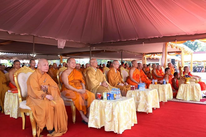 Laos efectúa acto de cremación al líder de Organización de Sangha Budista ảnh 1 Laos efectúa acto de cremación al líder de Organización de Sangha Budista ảnh 1