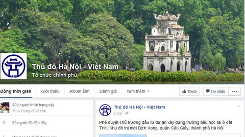 Comité Popular de Hanoi abre su página de Facebook ảnh 1 Comité Popular de Hanoi abre su página de Facebook ảnh 1