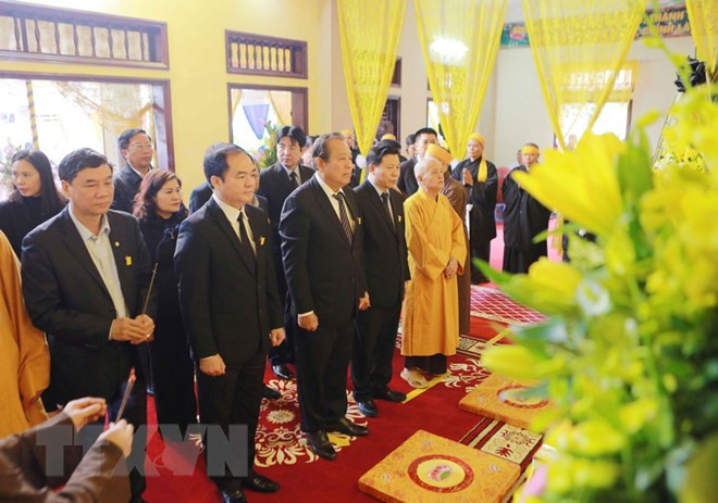 Rinden homenaje póstumo a vicepresidente del Consejo Ejecutivo de Sangha Budista de Vietnam ảnh 1 Rinden homenaje póstumo a vicepresidente del Consejo Ejecutivo de Sangha Budista de Vietnam ảnh 1