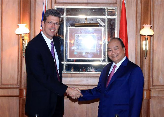 Premier vietnamita recibe a directivos de empresas lecheras de Nueva Zelanda ảnh 1 Premier vietnamita recibe a directivos de empresas lecheras de Nueva Zelanda ảnh 1