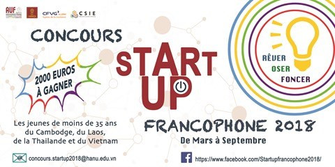 Ya está abierta la inscripción para concurso de Start-up Francophone ảnh 1 Ya está abierta la inscripción para concurso de Start-up Francophone ảnh 1