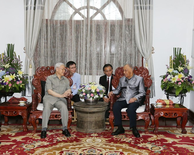 Líder partidista vietnamita continúa actividades en Laos ảnh 1 Líder partidista vietnamita continúa actividades en Laos ảnh 1