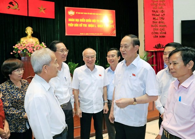Presidente de Vietnam dialoga con votantes en Ciudad Ho Chi Minh ảnh 1 Presidente de Vietnam dialoga con votantes en Ciudad Ho Chi Minh ảnh 1