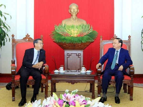 Dirigente partidista recibe a embajador japonés ảnh 1 Dirigente partidista recibe a embajador japonés ảnh 1