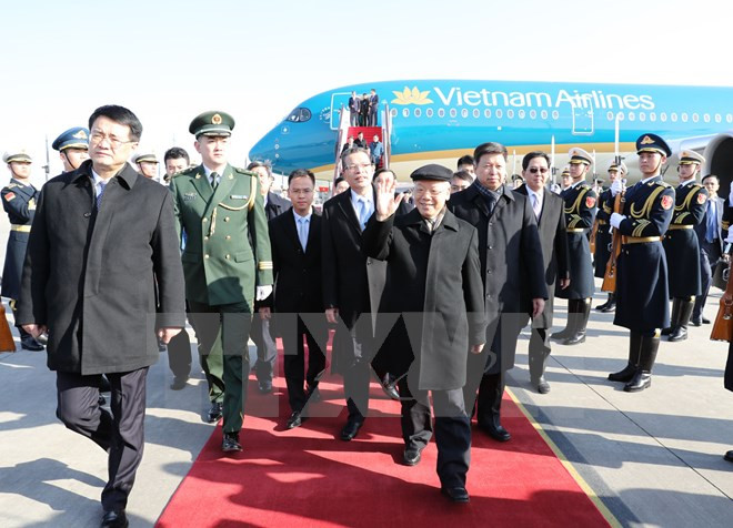 Reciben en China a líder partidista de Vietnam ảnh 1 Reciben en China a líder partidista de Vietnam ảnh 1