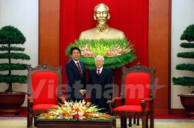 Líder partidista de Vietnam afirma política de profundizar lazos con Japón ảnh 1 Líder partidista de Vietnam afirma política de profundizar lazos con Japón ảnh 1