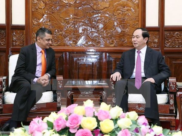Presidente de Vietnam recibe al ejecutivo del grupo indio TATA ảnh 1 Presidente de Vietnam recibe al ejecutivo del grupo indio TATA ảnh 1