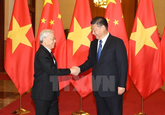 Líderes de Vietnam y China intercambian mensajes por aniversario de lazos ảnh 1 Líderes de Vietnam y China intercambian mensajes por aniversario de lazos ảnh 1