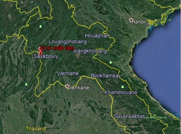 Aseguran que reciente terremoto en Laos y Tailandia no representa ningún peligro para Vietnam ảnh 1 Aseguran que reciente terremoto en Laos y Tailandia no representa ningún peligro para Vietnam ảnh 1